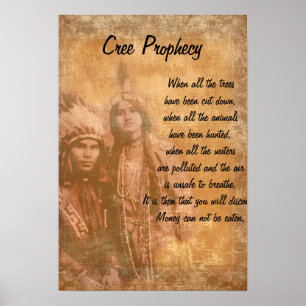 Cree Prophy Native Amerikanische Ureinwohner Paar Poster