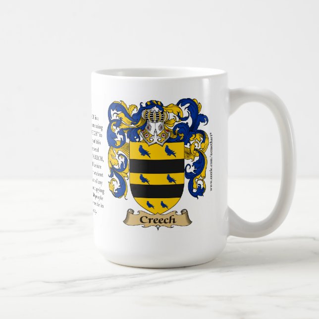 Creech, der Ursprung, die Bedeutung und das Wappen Tasse (Rechts)