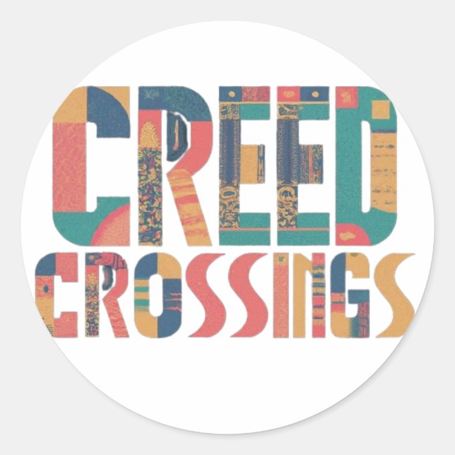 Creed Crossings Runder Aufkleber (Vorderseite)