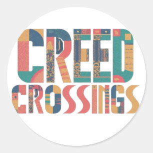 Creed Crossings Runder Aufkleber