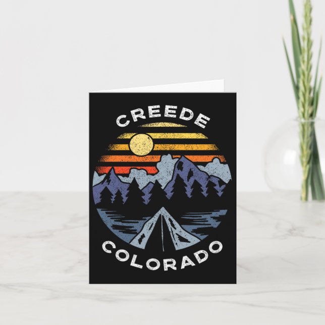 Creede Colorado Berge Urlaub Camping Souveni Karte (Vorderseite)