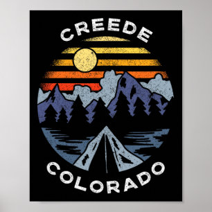 Creede Colorado Berge Urlaub Camping Souveni Poster