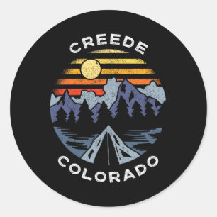 Creede Colorado Gebirge Urlaub Camping Andenken Runder Aufkleber