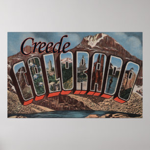 Creede, Colorado - Große Buchstabenszenen Poster