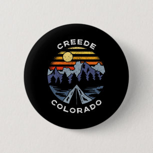 Creede Colorado Mountains Urlaub Camping Souvenir Button