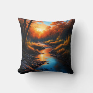 Creek Bank Sunrise Kissen