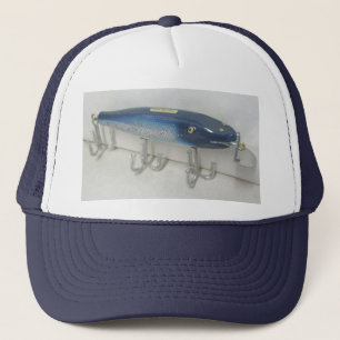 Creek Chub Pikie Blue Flash Vintage Köder Hut Truckerkappe