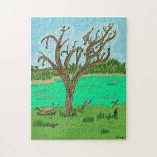 Creek mit Baumpuzzle Puzzle