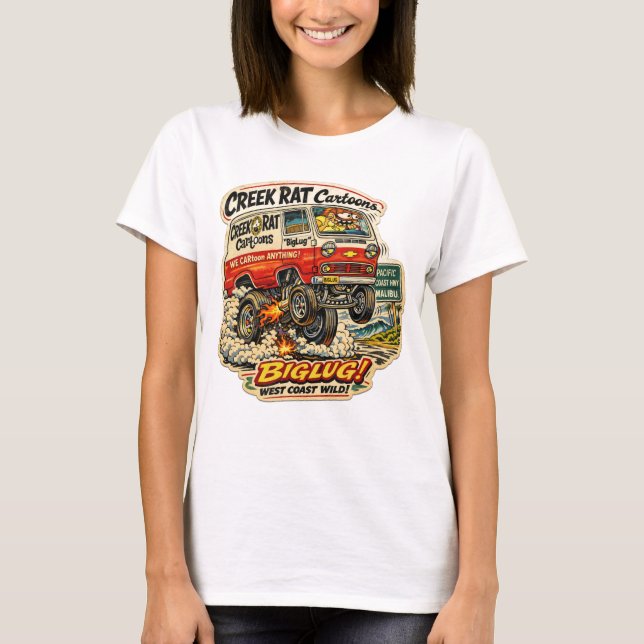 Creek Rat | CreekRat Co. | 2026 Cartoon-Logo T-Shirt (Vorderseite)