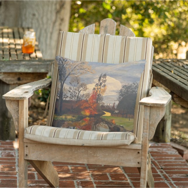 Creek Side im Herbst, Original von Gary Poling Kissen (Stuhl )