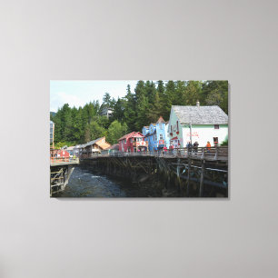Creek Street in Ketchikan Leinwanddruck