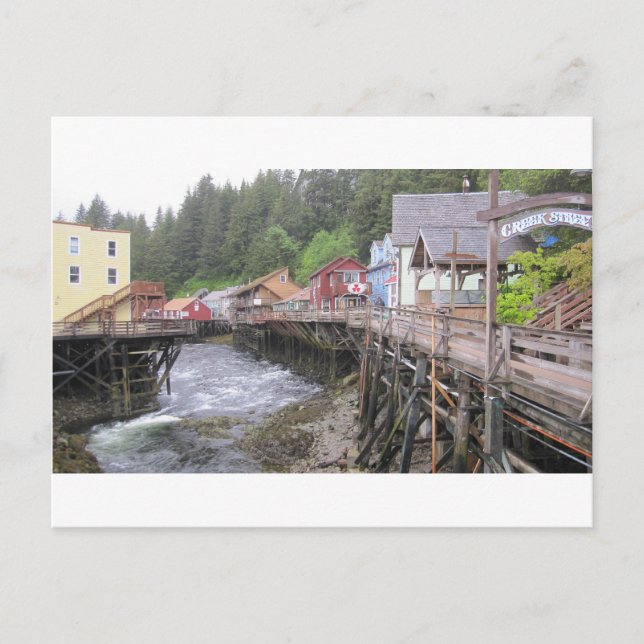 Creek Street Ketchikan, Alaska Postkarte (Vorderseite)