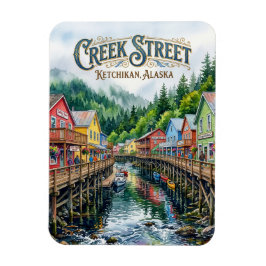 Creek Street USA wird zu Bachstraße USA Magnet