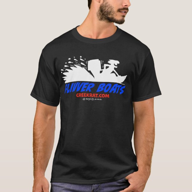 Creekrat Cartoon Fliver Flivver Bootlogos T-Shirt (Vorderseite)