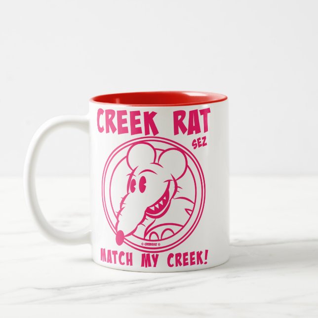 Creekrat Cartoon Studios Creek Rat Art Zweifarbige Tasse (Links)