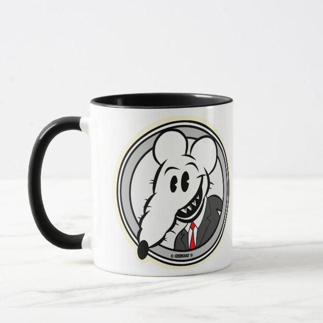 Creekrat Cartoon Studios Creek Rat Logo Tasse (Links)
