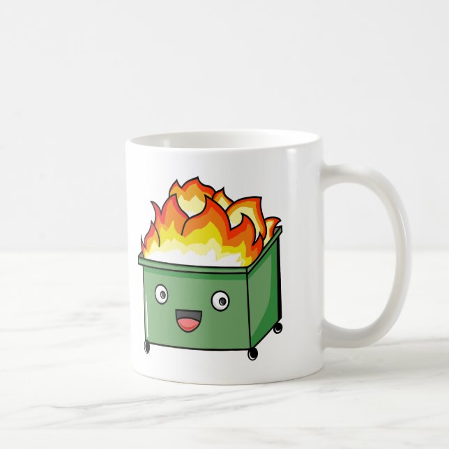 Creekrat Cartoon Studios Dumpster Fire Kaffeetasse (Rechts)