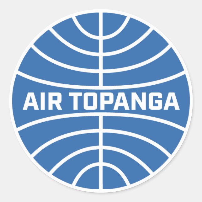 Creekrat Cartoon Topanga Airlines Decal Runder Aufkleber (Vorderseite)