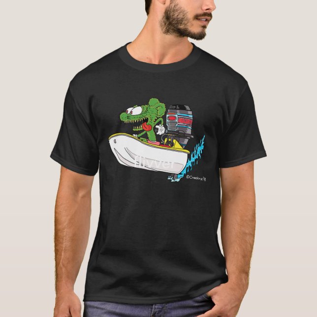 Creekrat Flivver Fliver Bootskunst T-Shirt (Vorderseite)