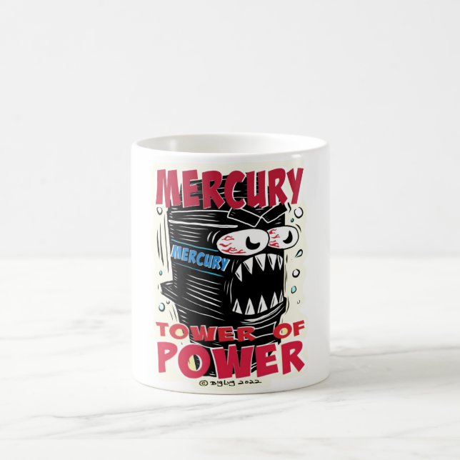 Creekrat Mercury Tower of Power Cartoon Mug Kaffeetasse (Mittel)