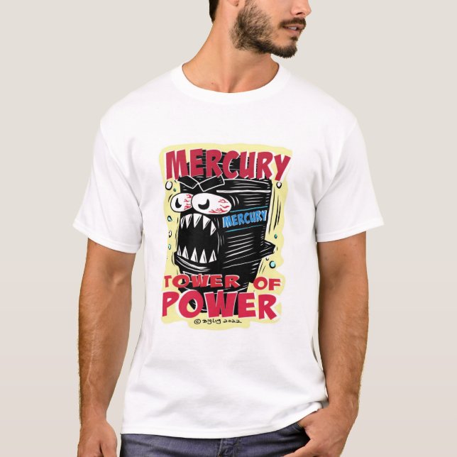 Creekrat Studios Mercury Tower of Power Cartoon T-Shirt (Vorderseite)