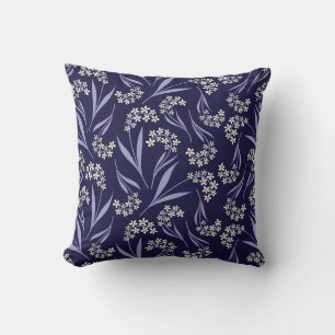 Creekside Floral Throw Kissen   Marine und Gelb