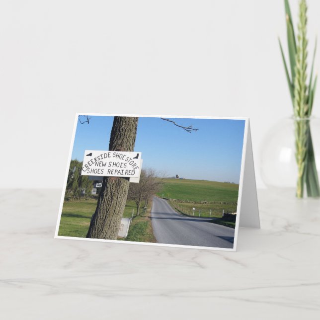 Creekside Schuhgeschäft-Zeichen Karte (Vorderseite)