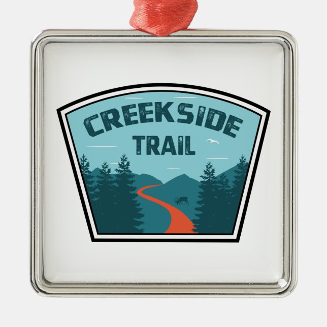 Creekside Trail Ornament Aus Metall (Vorne)