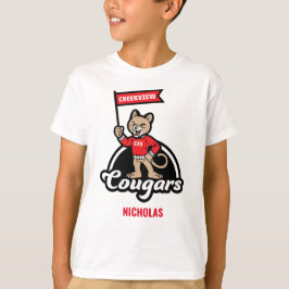 Creekview Elementary Little Cougar Mascot T-Shirt