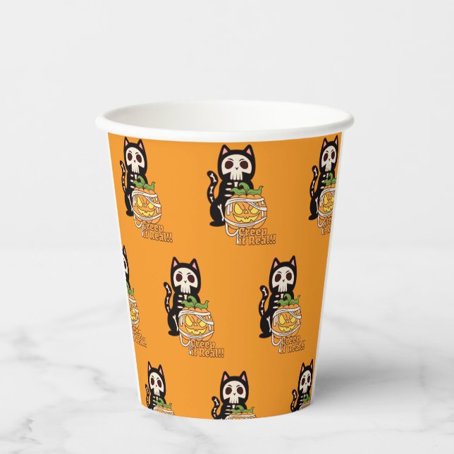 🧡 Creep It Cups! 🎃 Pappbecher (Vorderseite)