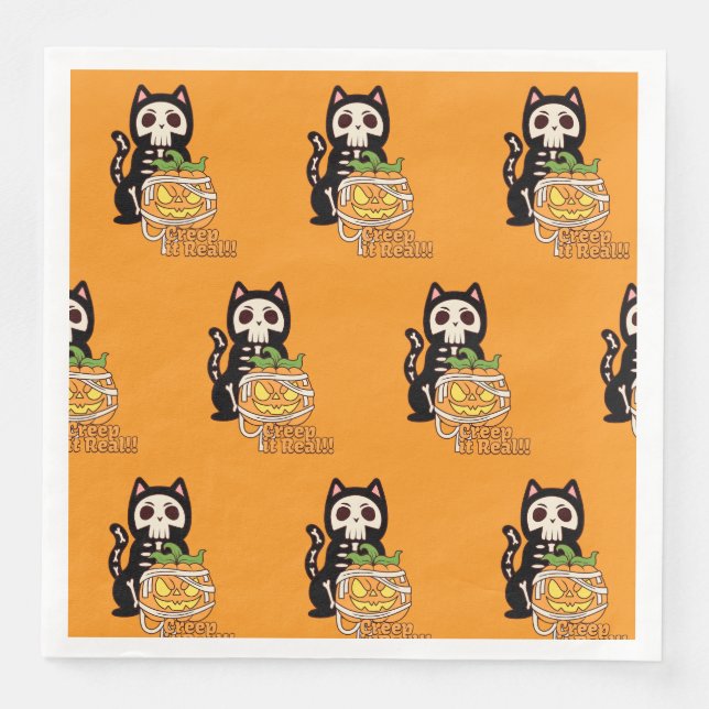 🎃 Creep It Napkins 🐱 Serviette (Vorderseite)
