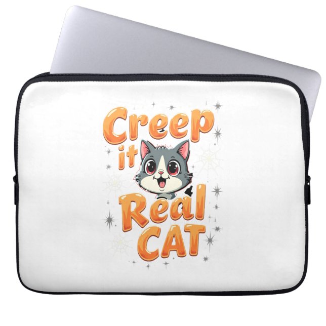 Creep It Real Cat 2 Laptopschutzhülle (Vorderseite)