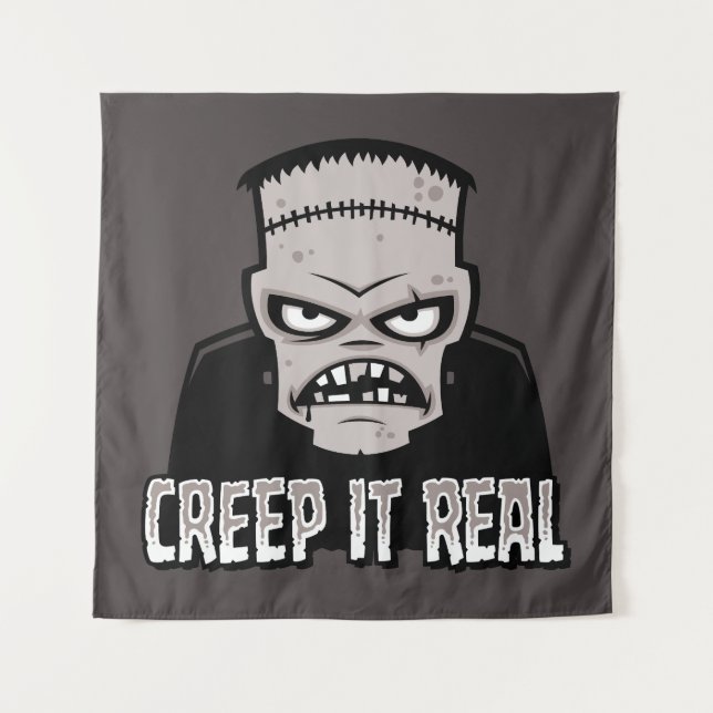 Creep It Real Classic Horror Frankenstein Design Wandteppich (Vorderseite)