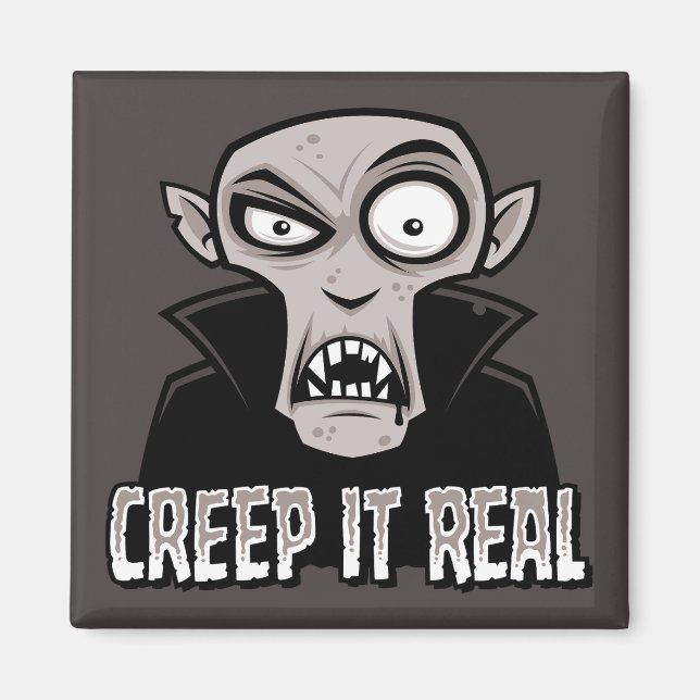 Creep It Real Classic Horror Vampire Design Magnet (Vorne)