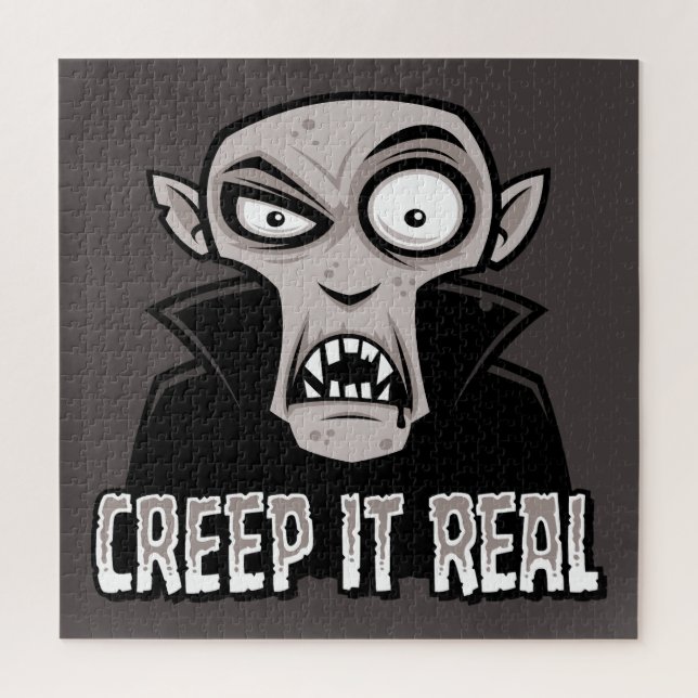 Creep It Real Classic Horror Vampire Design Puzzle (Vertikal)