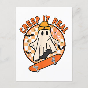 Creep It Real Halloween Feiertagspostkarte