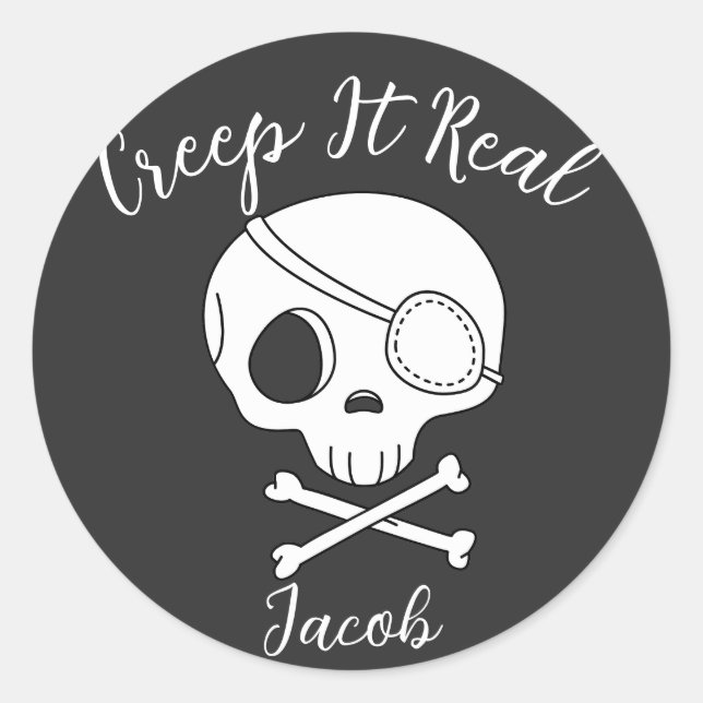 Creep It Real Halloween Spott Runder Aufkleber (Vorderseite)