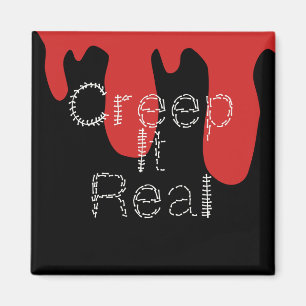 Creep it Real Handgezeichnete Schrift Blut Hallowe Magnet