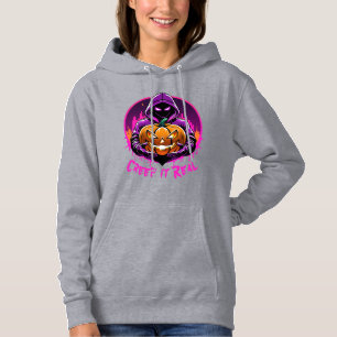 Creep it Real, Horror Halloween Illustration Hoodie