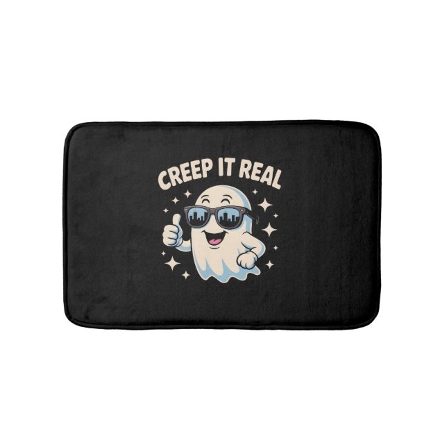 Creep It Real, Niedliche Halloween Ghost Badematte (Vorderseite)
