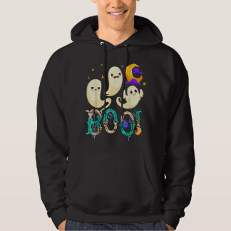 Creep It Real Skateboarding Ghost Retro Halloween Hoodie