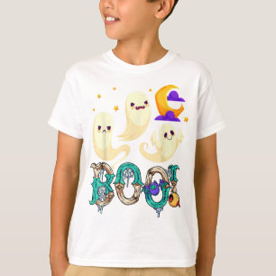 Creep It Real Skateboarding Ghost Retro Halloween T-Shirt