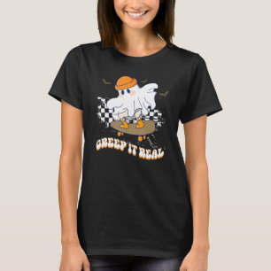 Creep It Real Vintag Ghost Skateboarding Wear T-Shirt