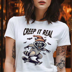 Creep It Real Vintage Waschbär Halloween T-Shirt