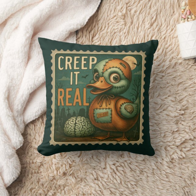 Creep It Real Zombie Duck Pillow Kissen (Decke)