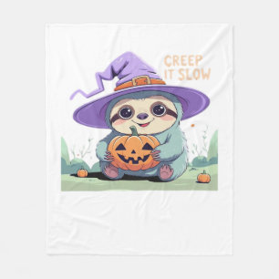 Creep It Slow � Süßes Faultier Halloween-Shirt Lus Fleecedecke