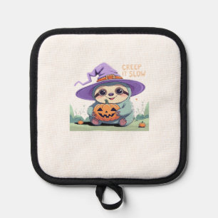 Creep It Slow � Süßes Faultier Halloween-Shirt Lus Topflappen