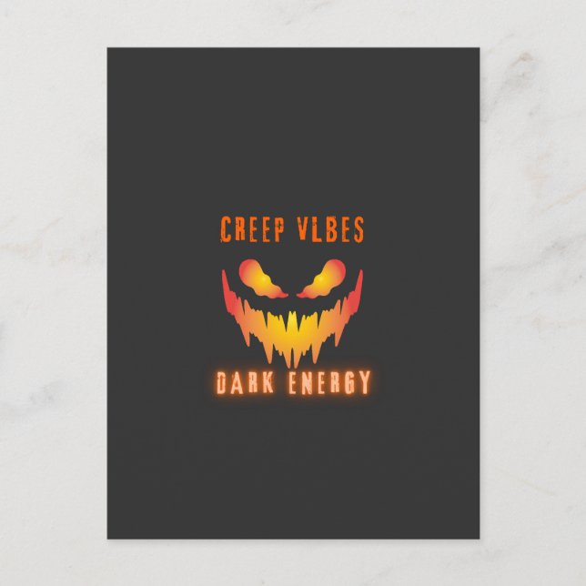 Creep Vibes Dark Energy _ Trendy Horror Streetwear Postkarte (Vorderseite)