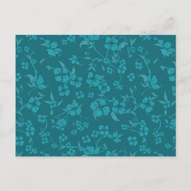 Creepe-Blume Muster 2 Feiertagspostkarte (Vorderseite)