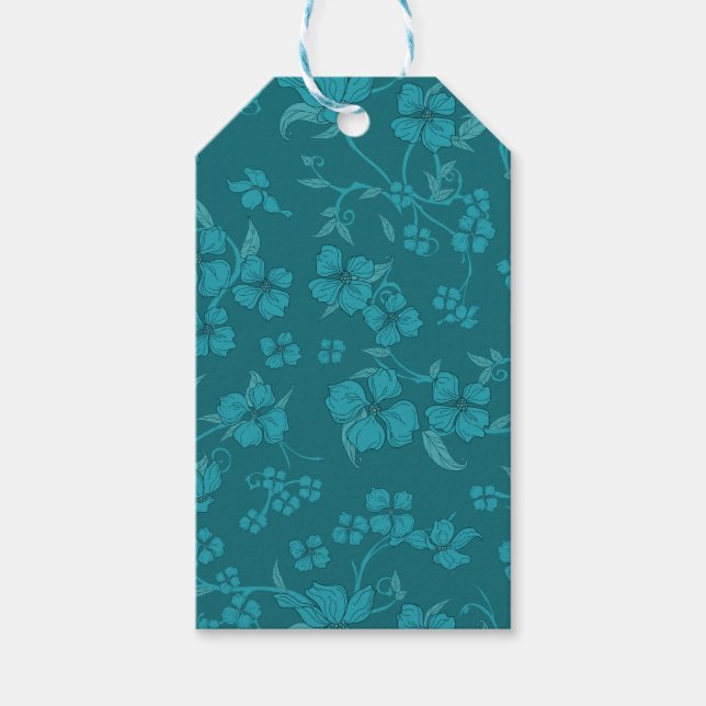 Creepe-Blume Muster 2 Geschenkanhänger (Vorderseite)